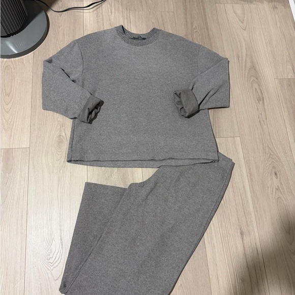 Zara Pants - Zara Gray Knit Lounge Set